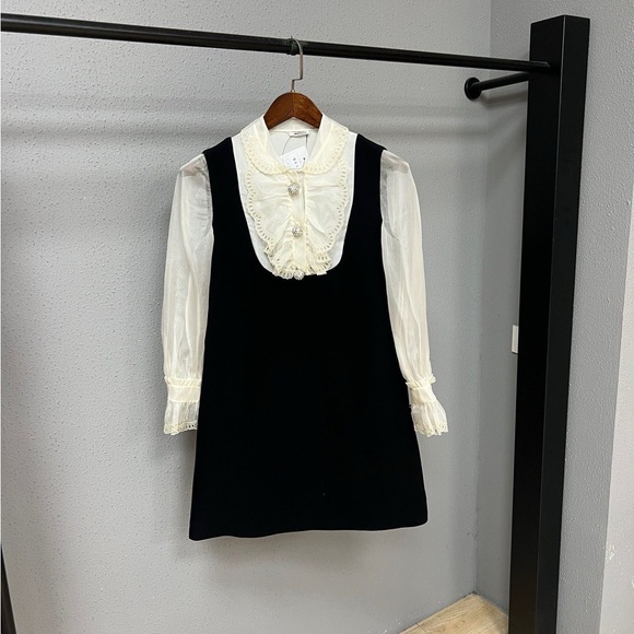 Miu Miu Dresses & Skirts - 🚩steal Authentic Miu Miu Black and Cream Kids Formal Dress